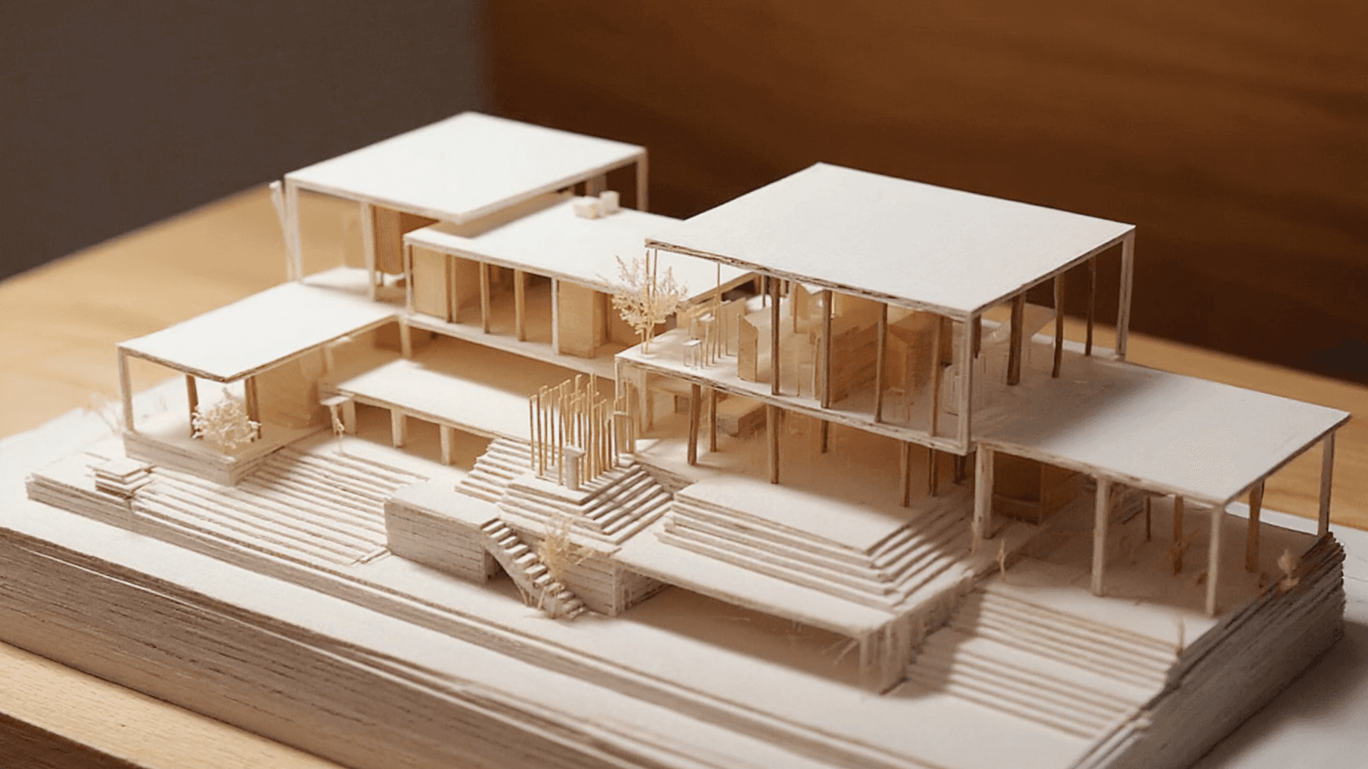 Architectural model showing the detailed design process