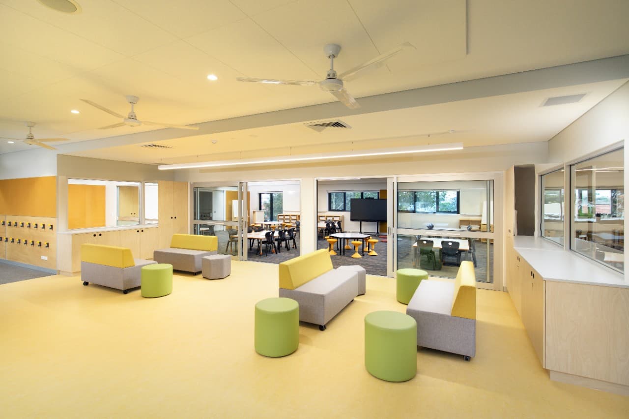 Kyeemagh Public School, flexible learning spaces with operable walls and collaborative furniture