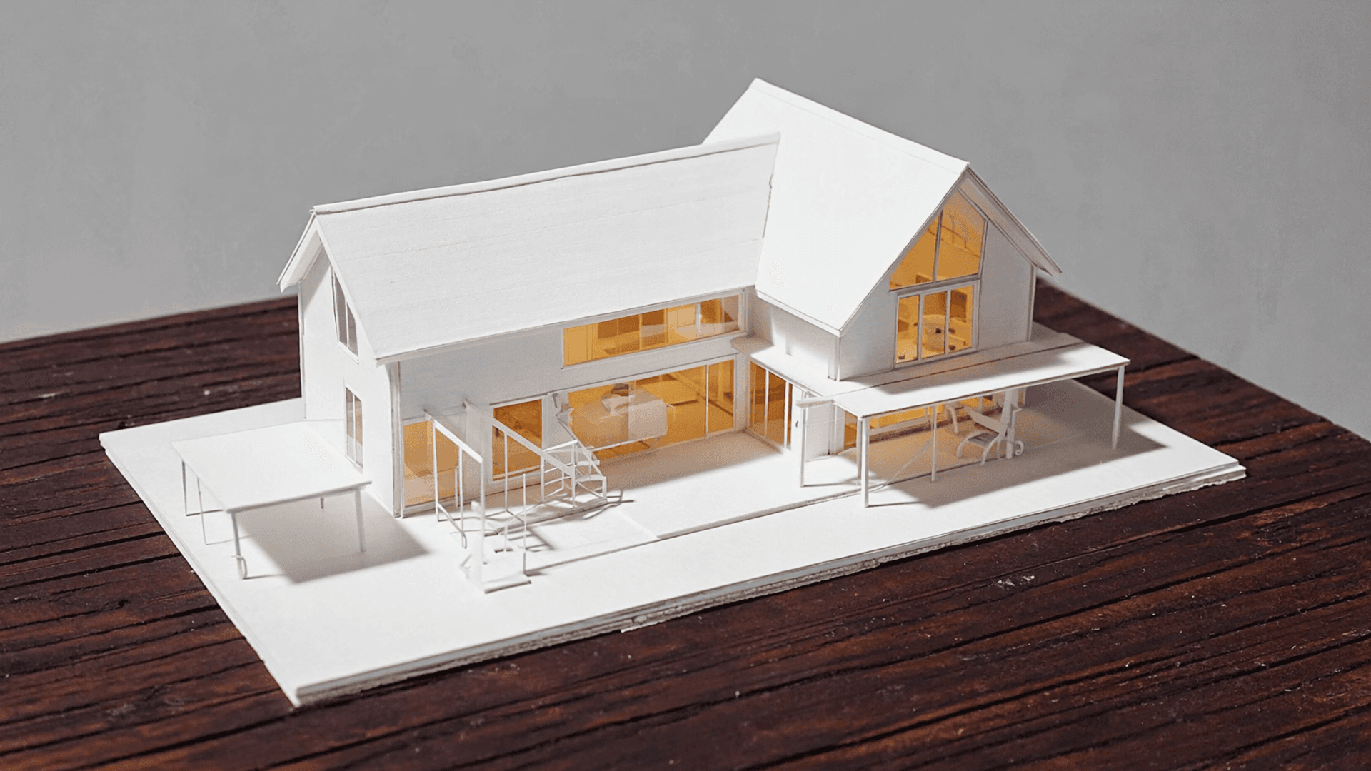 Architectural model showing spatial design and massing study