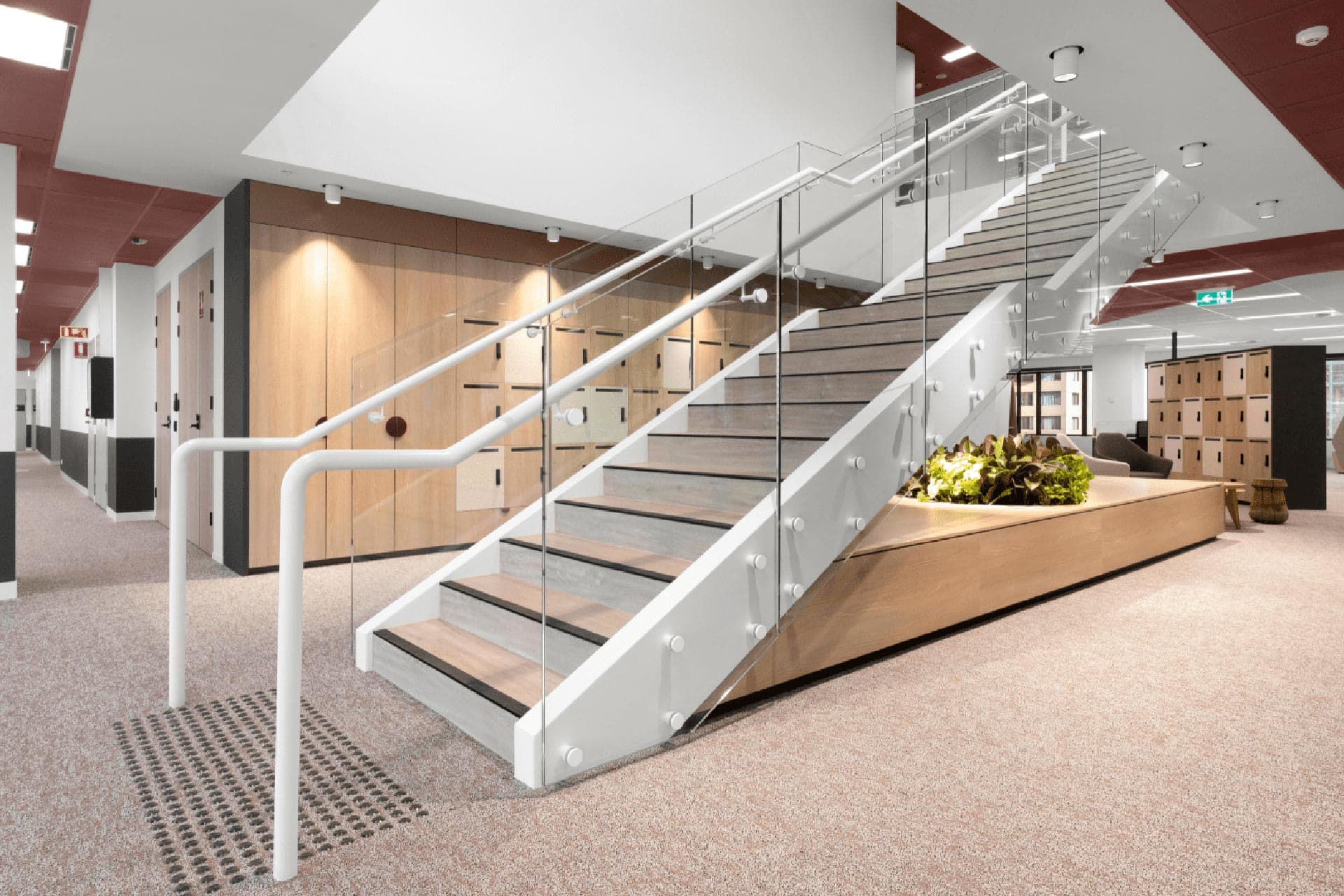 231 Elizabeth Street, interconnecting stair and collaborative workfloor, Floors 2–15 fitout