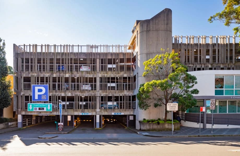 Cross Street Car Park, existing street elevation