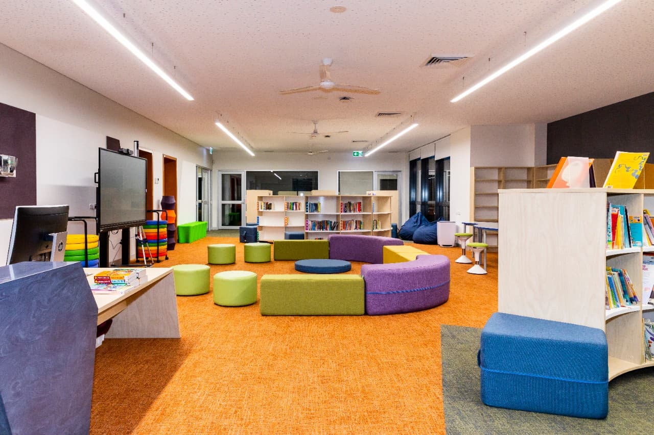 Kyeemagh Public School, new library with flexible seating and contemporary learning resources