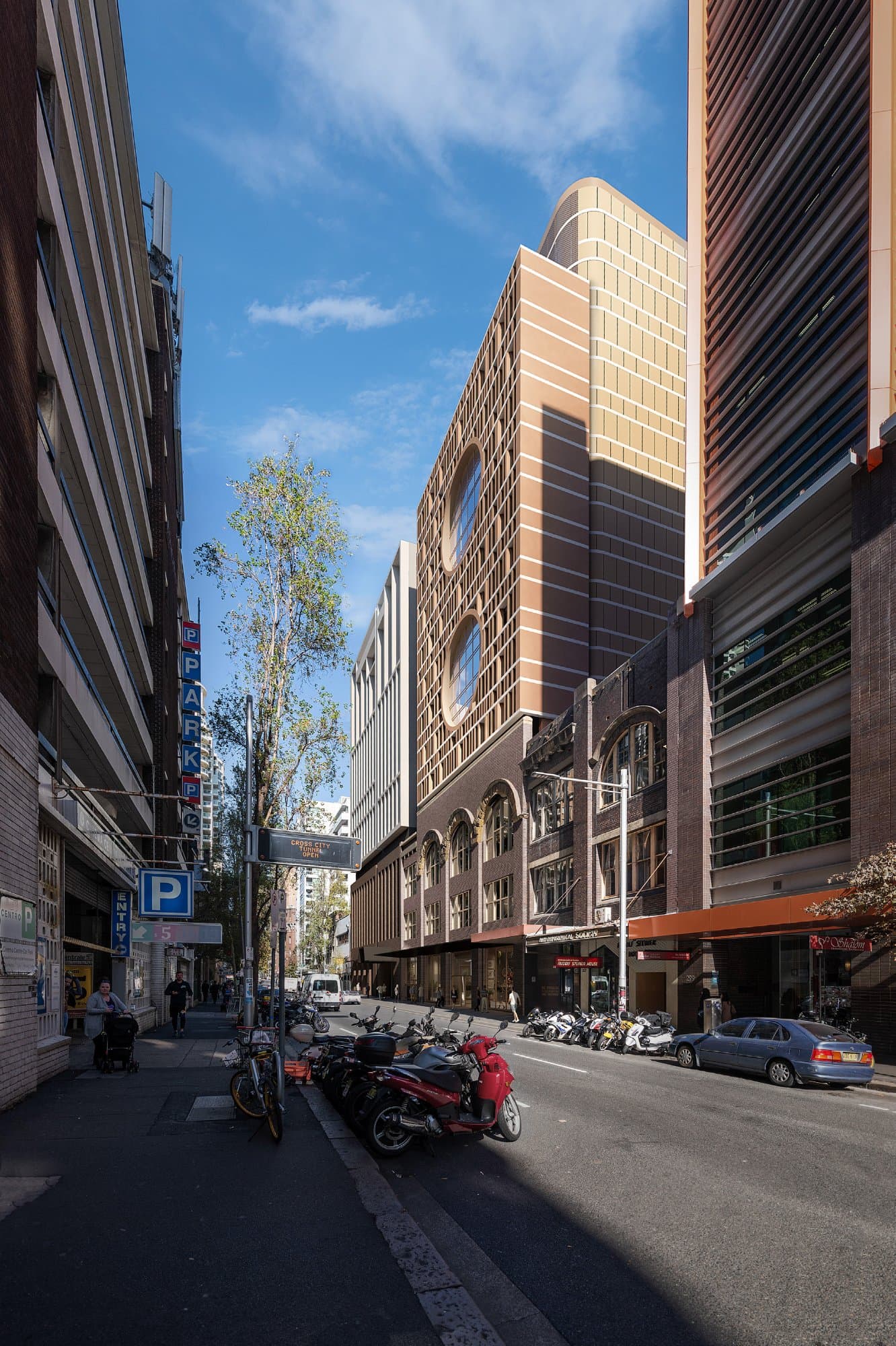 311–317 Sussex Street, street elevation of completed building from Sussex Street